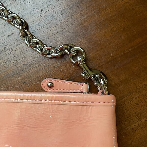 Pink  Coach Wristlet with Chain - Picture 4 of 8
